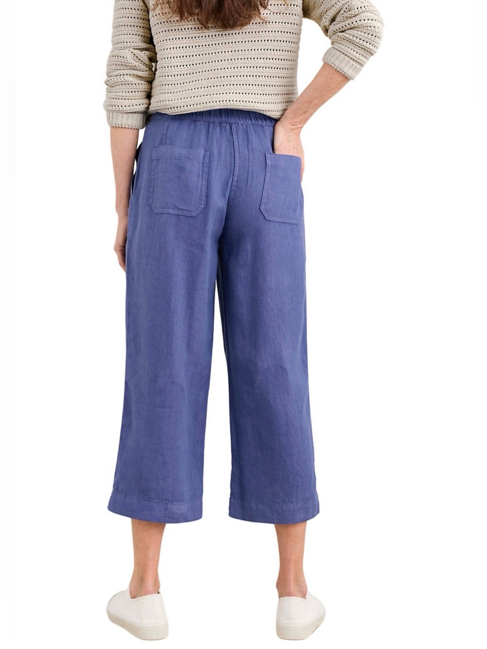 SEASALT CORNWALL Poleacre Linen Wide Leg Square Pocket Crop Pants NWT